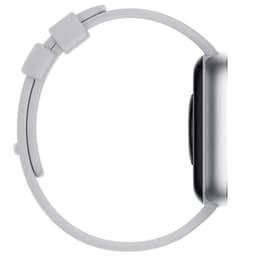 Vista lateral do Relógio inteligente Xiaomi Redmi Watch 4 Prateado