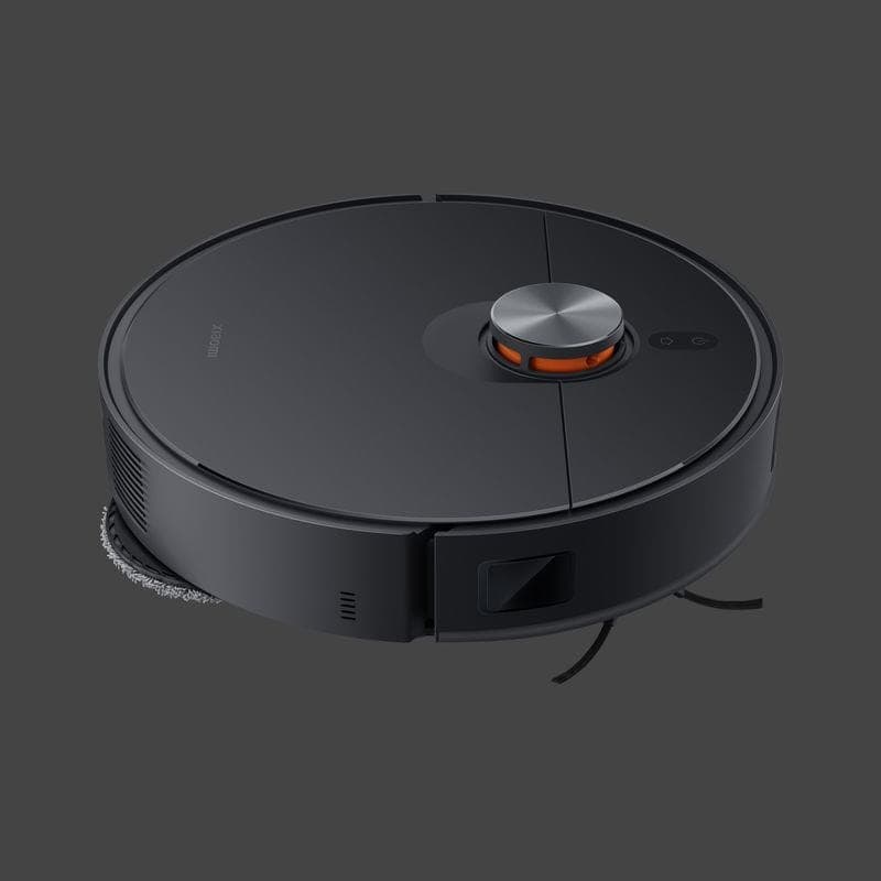 Lado de Xiaomi Robot Vacuum X20 Max com Base de Autolimpeza Preto - Aspirador Robot