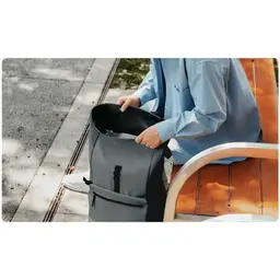 abertura superior da mochila Xiaomi Roll Top Casual Backpack