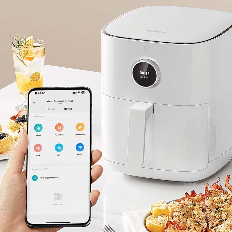 application de la Friteuse à Air Xiaomi Smart Air Fryer 4.5L Blanc