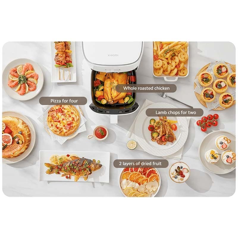 plats préparés avec la Friteuse à Air Xiaomi Smart Air Fryer 4.5L Blanc