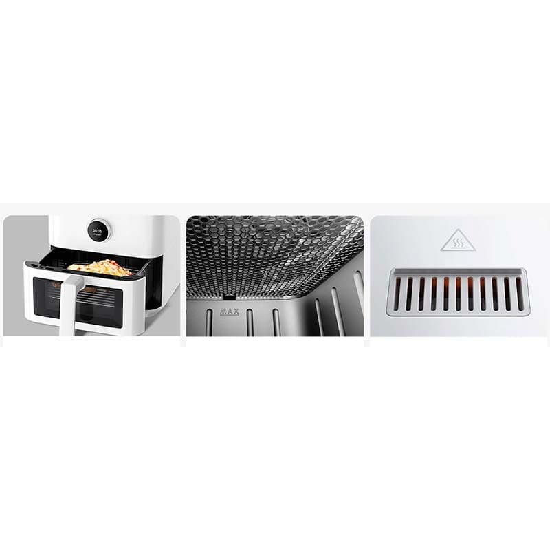 vue détaillée de la Friteuse à Air Xiaomi Smart Air Fryer 5.5L Blanc