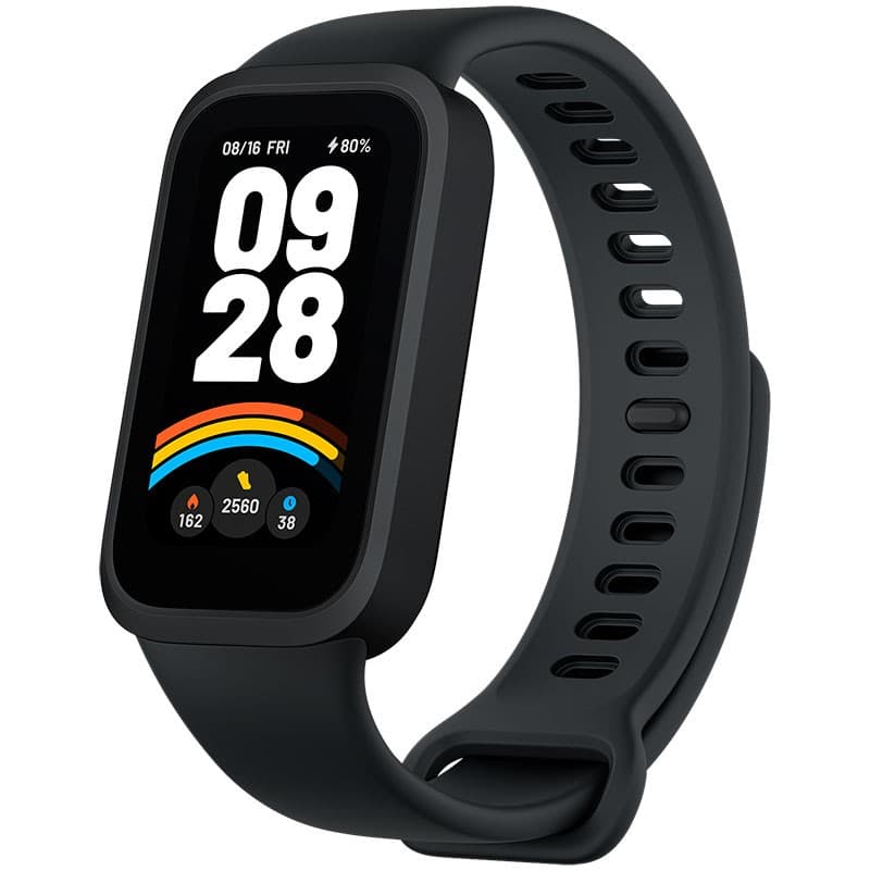 Xiaomi Smart Band 9 Active Preta - vista frontal e lateral