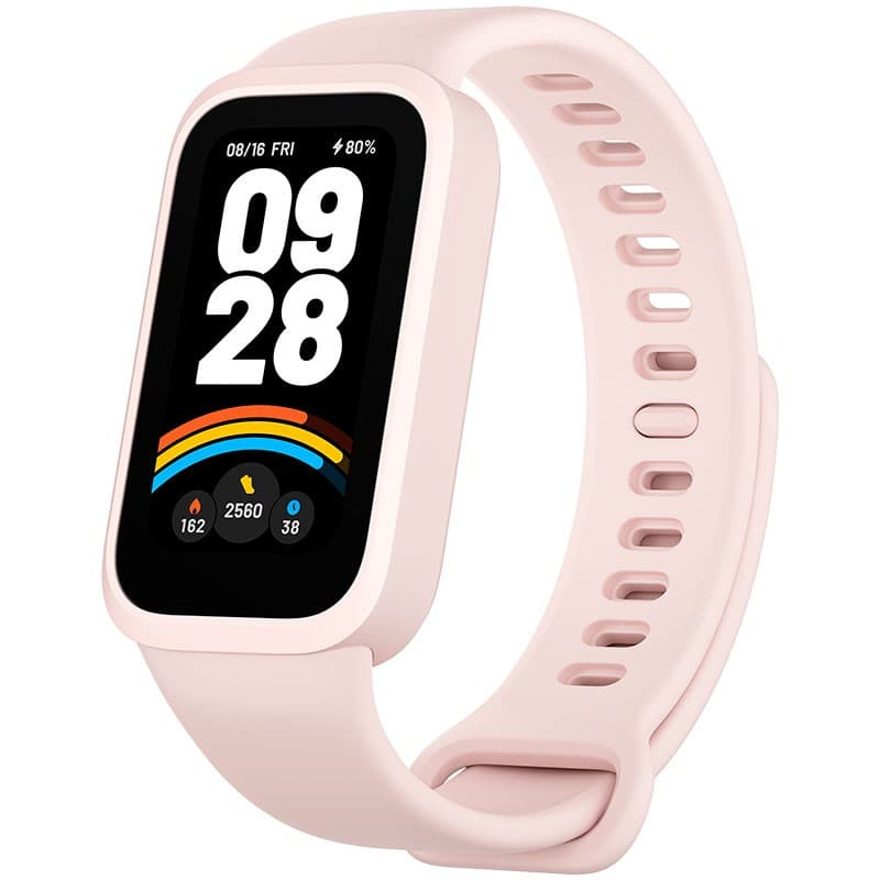 Xiaomi Smart Band 9 Active Rosa - vista frontal e lateral