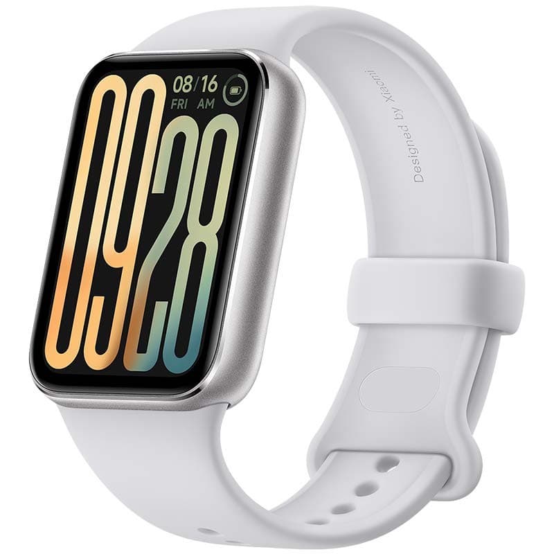 Xiaomi Mi Smart Band 9 Pro Prateado - vista frontal e lateral