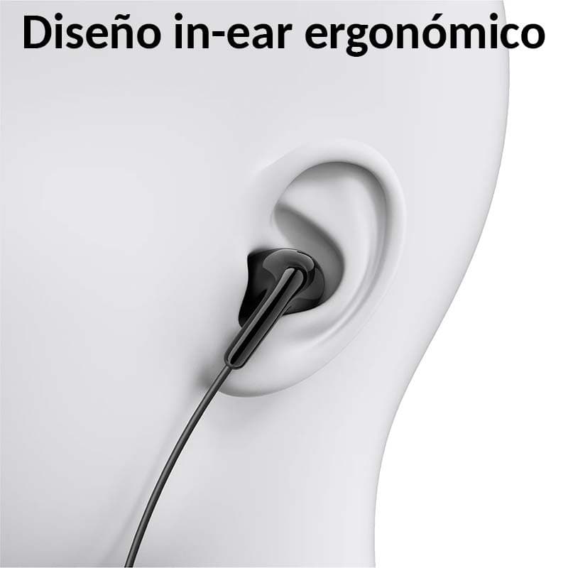 Design intra-auriculaire des Xiaomi Type-C Earphones Noir