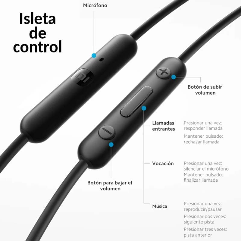 Commande des Xiaomi Type-C Earphones Noir
