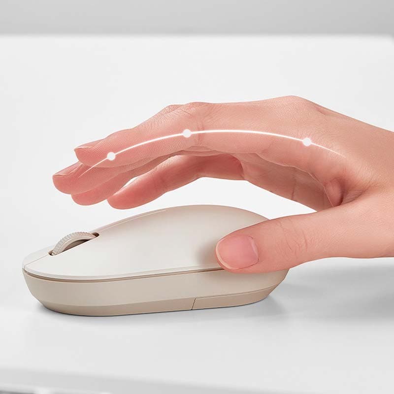 superfície arqueada do Xiaomi Wireless Mouse Lite 2 Branco