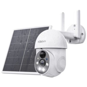 Xiaovv P6 FullHD Painel Solar WiFi Branco - Câmera de Segurança