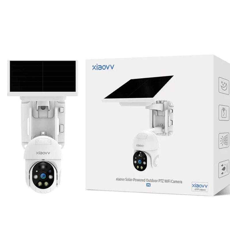 Xiaovv P6 FullHD Panneau solaire 4G/LTE Blanc - Caméra de sécurité - Ítem6