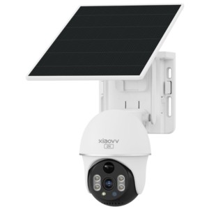 Xiaovv P9 Smart 4 MP Full HD 4G/LTE Panneau solaire à vision nocturne IP65 Blanc - Caméra de sécurité extérieure