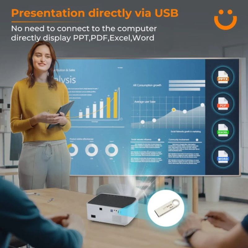 Yaber Pro U6 FullHD Bluetooth Gris - Proyector - Ítem2