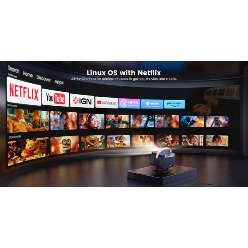 Yaber U12 Projecteur portable LCD FullHD - avec Smart TV - Auto Focus - Noir - Ítem6