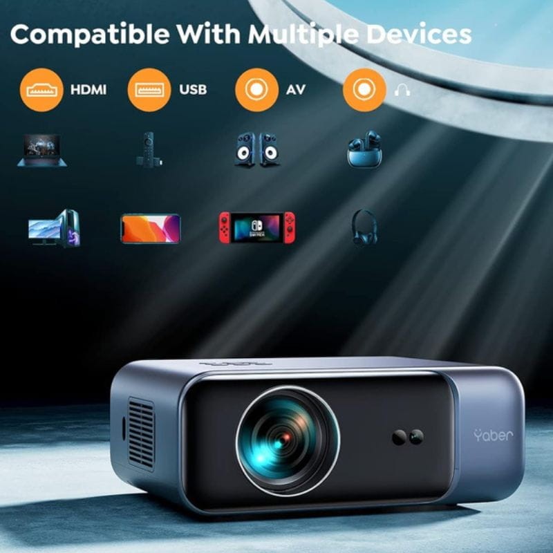 Projecteur Yaber V9 Pro LCD FullHD 2,4GB/5GB - avec Wifi et Bluetooth pour mobile - Noir - Ítem1