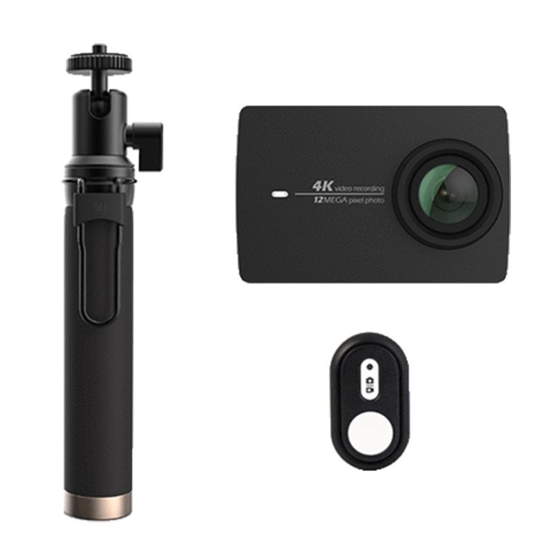YI 4K Action Camera Preto + Selfie Stick