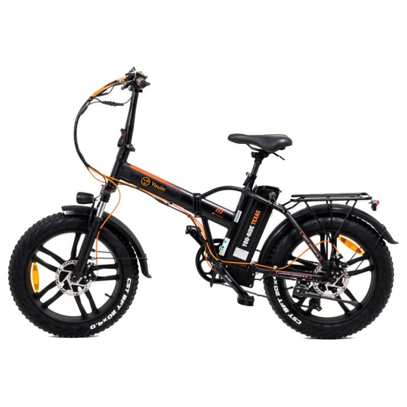 Youin You-Ride Texas Preto/Laranja - Bicicleta Elétrica - Item
