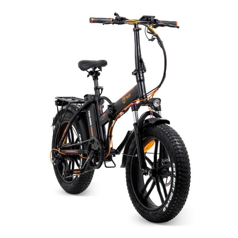 Youin You-Ride Texas Preto/Laranja - Bicicleta Elétrica - Item1