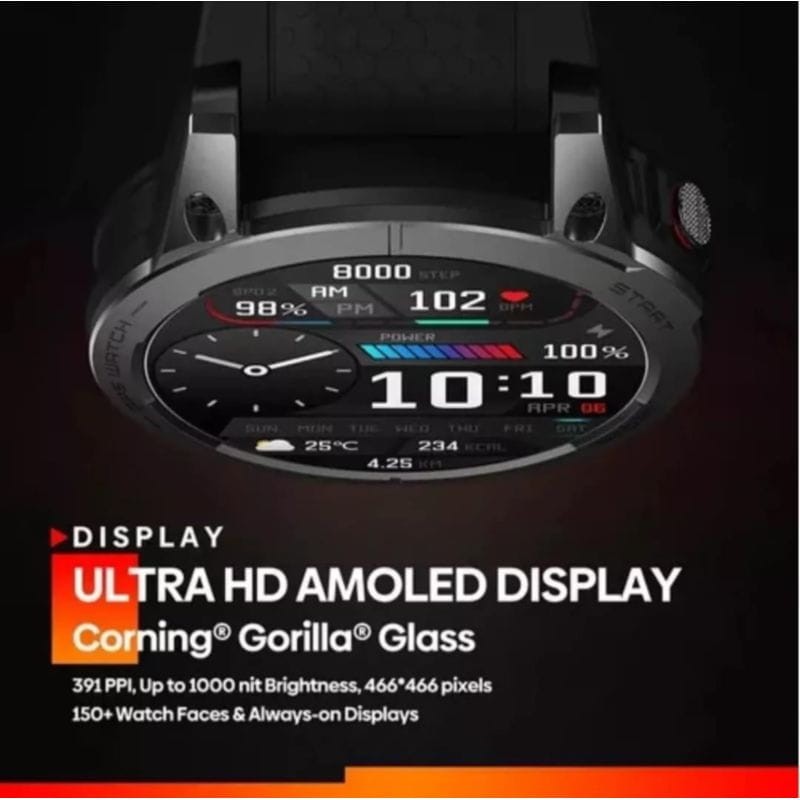 Zeblaze Stratos 3 Pro Negro - Reloj inteligente con pantalla AMOLED HD - Ítem8