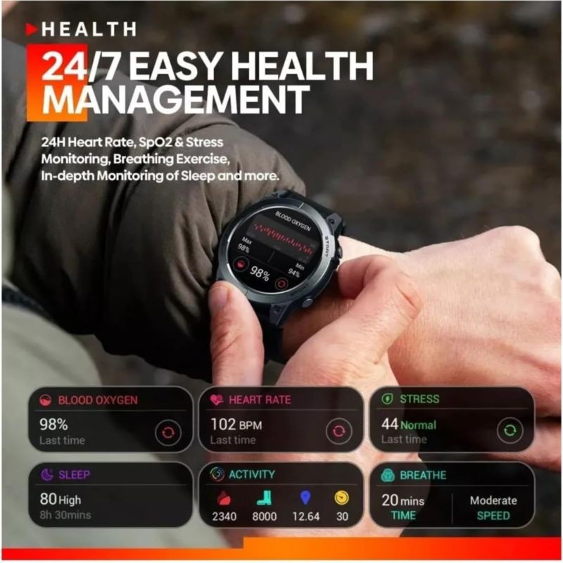 Zeblaze Stratos 3 Pro Negro - Reloj inteligente con pantalla AMOLED HD - Ítem10
