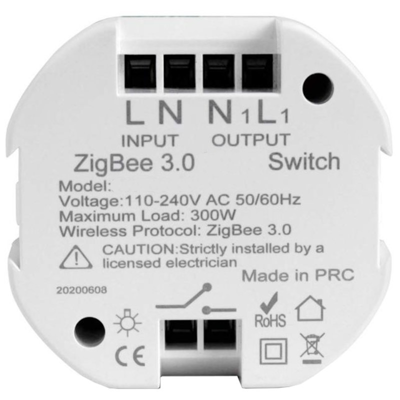 Zemismart Zigbee Curtain Switch ZW-EC-01 Branco - Switch de cortinas inteligentes - Item