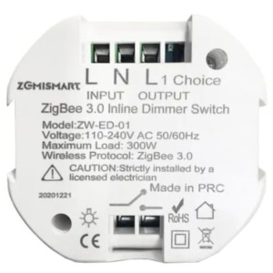 Zemismart Zigbee Dimmer Switch Base ZW-ED-01 Blanco - Relé Inteligente