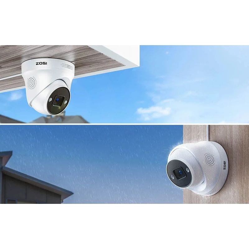 4 cámaras ZOSI C225 5MPx 4K Ultra HD Visión Nocturna IA Blanco + NVR 8 canales + Disco duro 2TB HDD - Cámara de seguridad IP - Ítem2