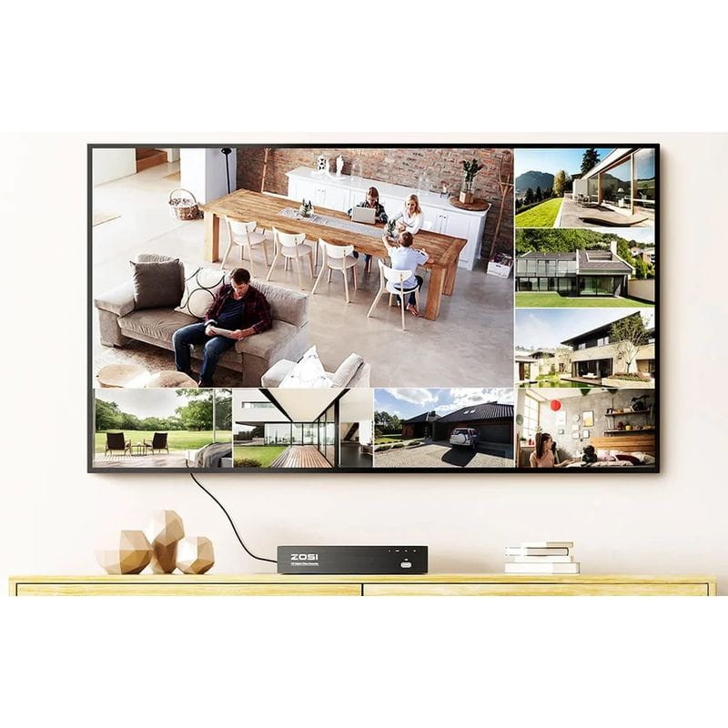 4 cámaras ZOSI C225 5MPx 4K Ultra HD Visión Nocturna IA Blanco + NVR 8 canales + Disco duro 2TB HDD - Cámara de seguridad IP - Ítem7