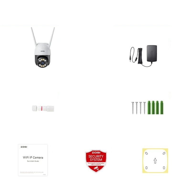 ZOSI C289 3MPx FullHD WiFi P/T IP66 AI Blanc + Carte microSD 32 Go - Caméra de sécurité IP - Ítem10