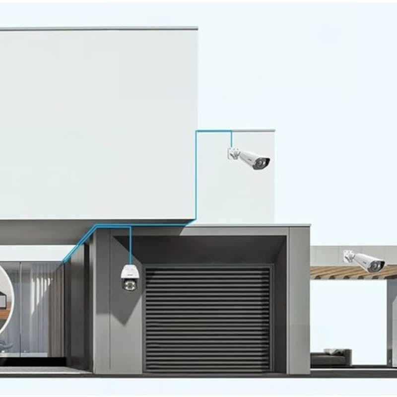 2 câmaras ZOSI C296 5MP 3K WiFi P/T PoE IP66 branco + 2 câmaras ZOSI C182 5MPx FullHD + visão noturna gravação inteligente IP66 branco + NVR de 8 canais + disco rígido HDD de 2 TB - Item3