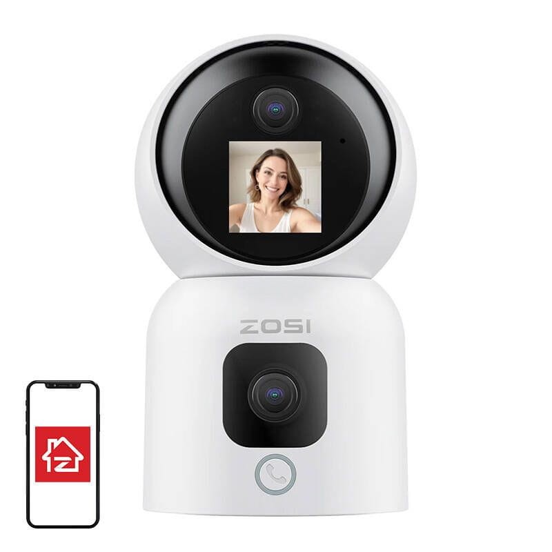 ZOSI C528M 6MPx 2K Dual P/T WiFi 5G Détection audio bidirectionnelle Blanc - Caméra de sécurité IP - Ítem1