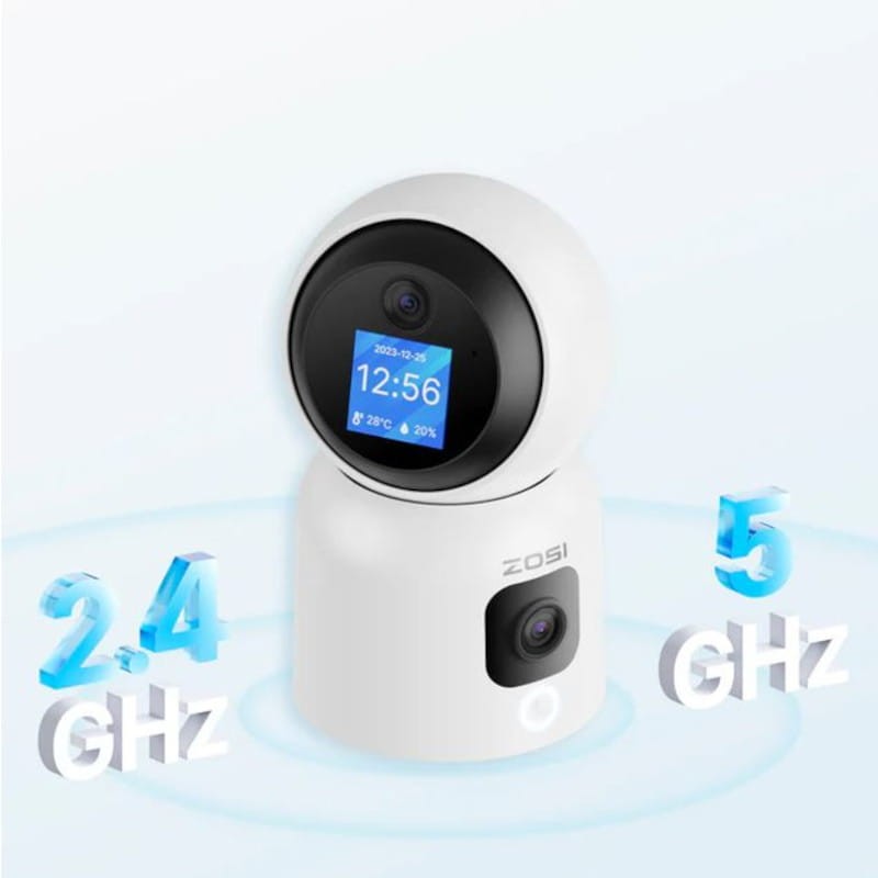 ZOSI C528M 6MPx 2K Dual P/T WiFi 5G Détection audio bidirectionnelle Blanc - Caméra de sécurité IP - Ítem3