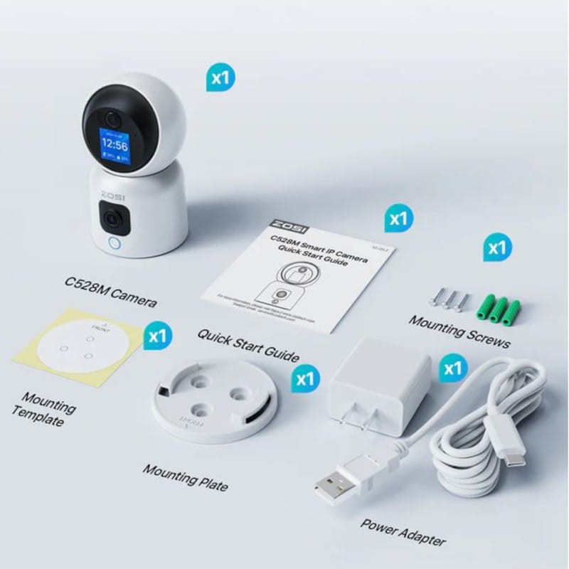 ZOSI C528M 6MPx 2K Dual P/T WiFi 5G Détection audio bidirectionnelle Blanc - Caméra de sécurité IP - Ítem7