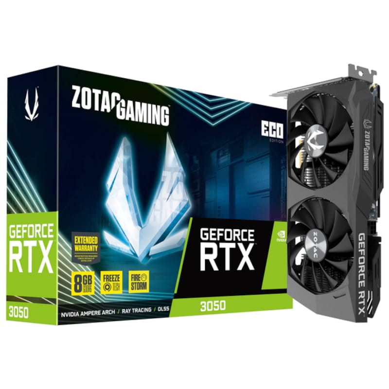 Zotac Gaming GeForce NVIDIA RTX 3050 Eco 8Go GDDR6 Noir - Carte graphique - Ítem